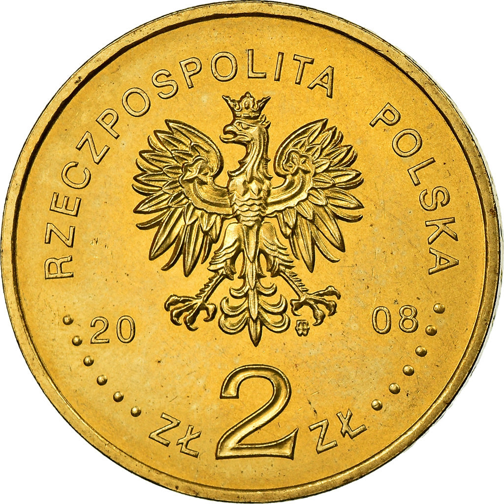 Munten, Polen, 2 Zlote, 2008, Warsaw, PR+, Tin, KM:656