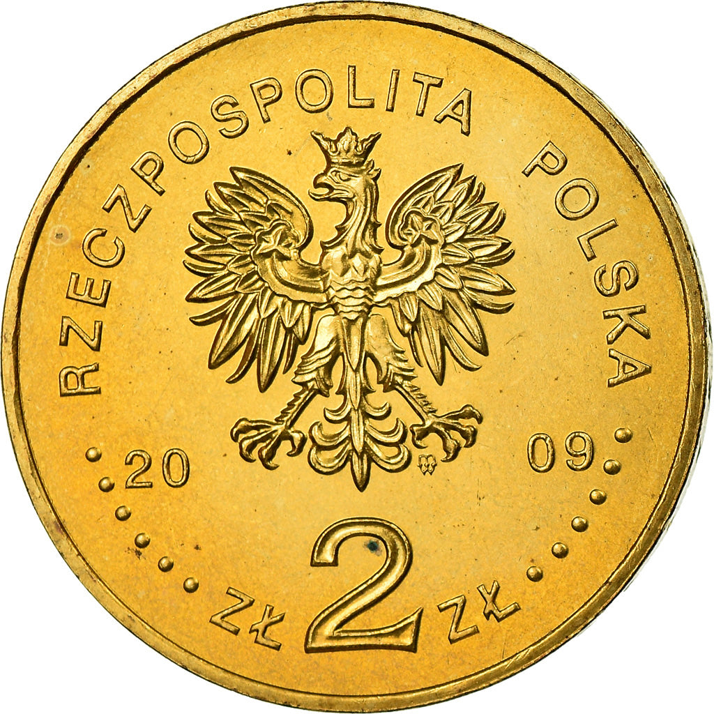 Moneta, Polonia, 2 Zlote, 2009, Warsaw, SPL, Ottone, KM:675
