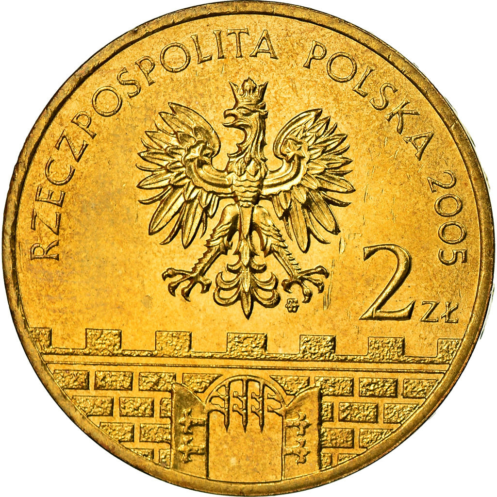 Moneda, Polonia, 2 Zlote, 2005, Warsaw, EBC+, Latón, KM:528