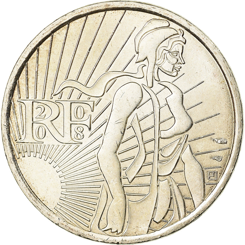 France, 5 Euro, 2008, MS(60-62), Silver, Gadoury:EU287