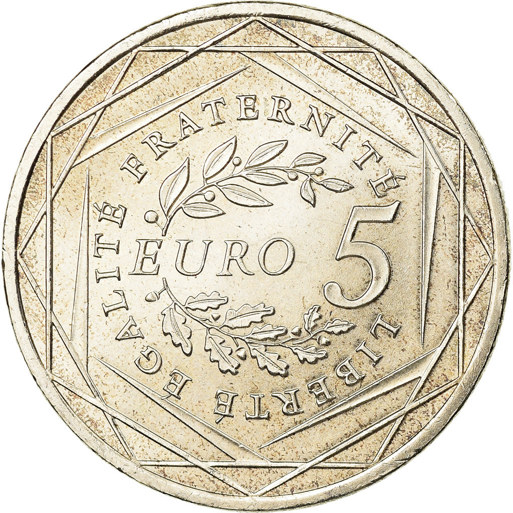 France, 5 Euro, 2008, MS(60-62), Silver, Gadoury:EU287
