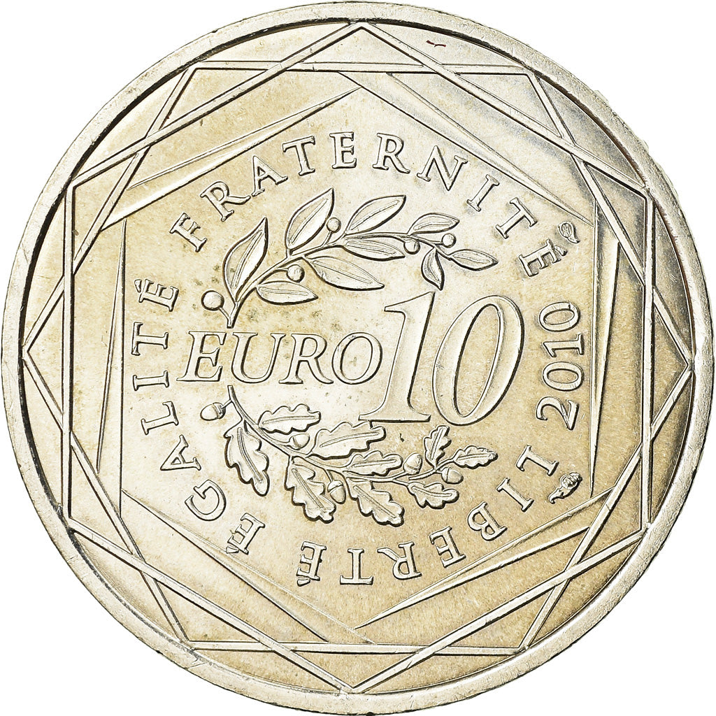 Francia, 10 Euro, 2010, EBC+, Plata, Gadoury:EU399, KM:1664