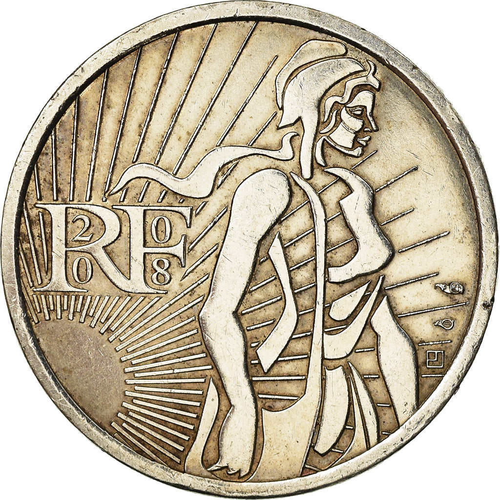 Francia, 5 Euro, 2008, MBC+, Plata, Gadoury:EU287
