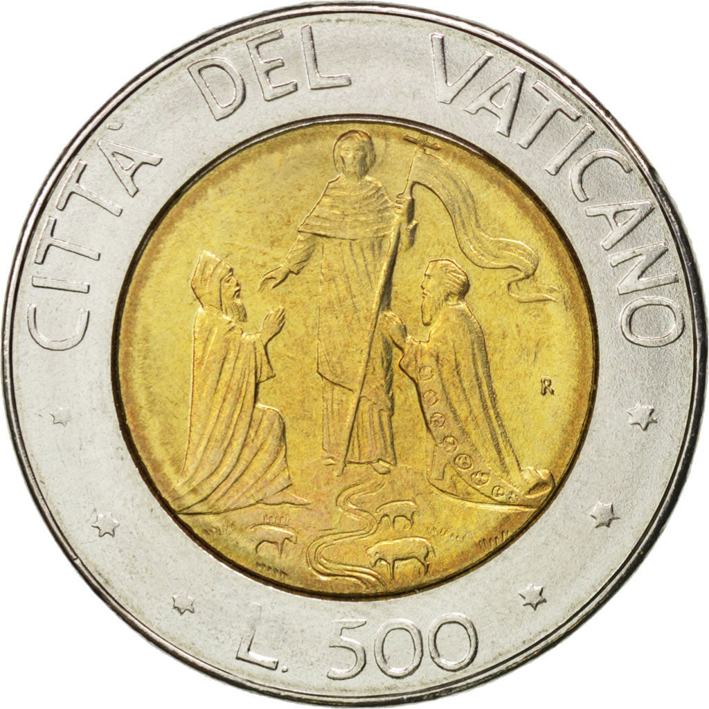 Moneta, CITTÀ DEL VATICANO, John Paul II, 500 Lire, 1990, SPL, Bi-metallico