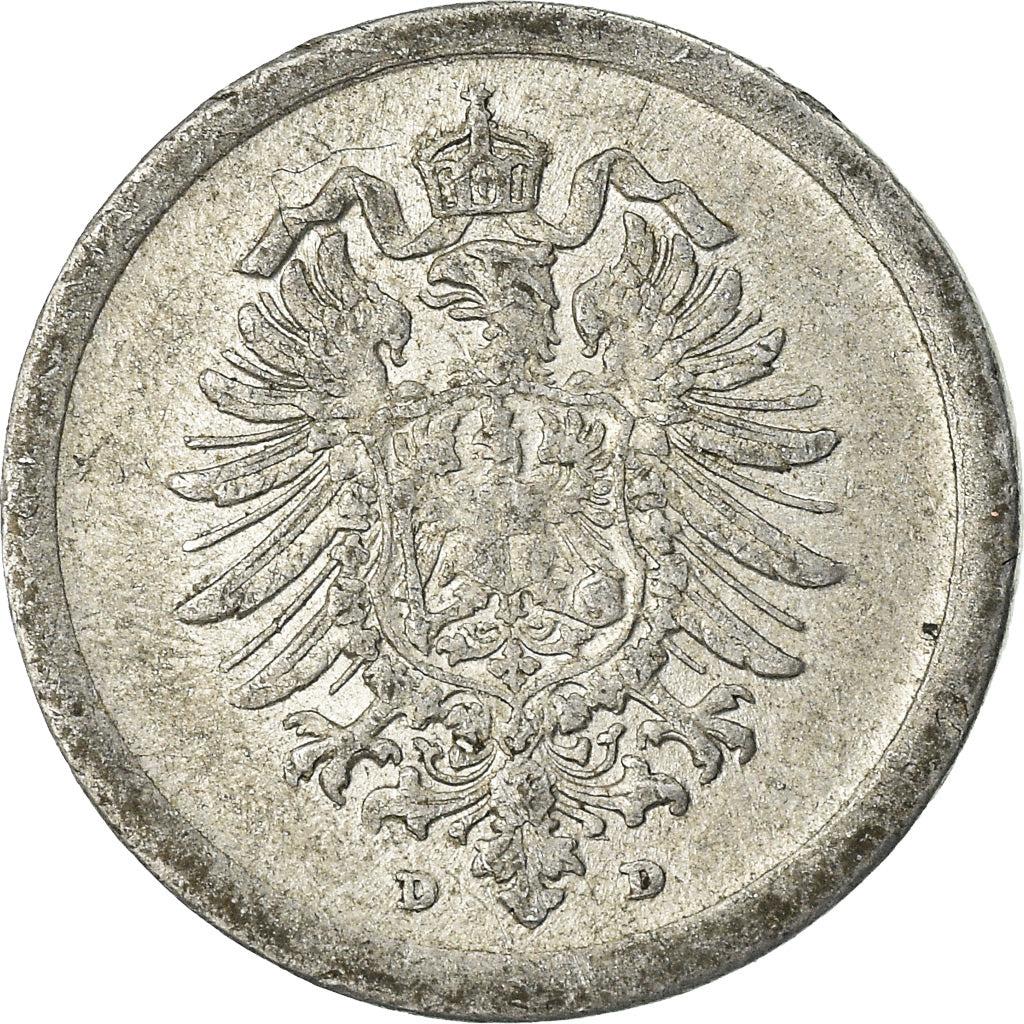 Coin, GERMANY - EMPIRE, Wilhelm II, Pfennig, 1917, Munich, AU(50-53), Aluminum