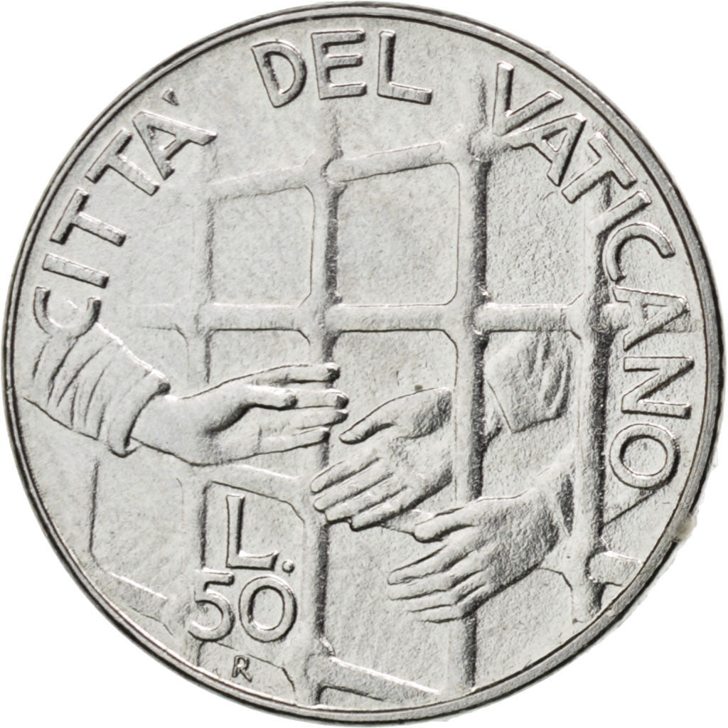 Coin, VATICAN CITY, John Paul II, 50 Lire, 1994, MS(63), Stainless Steel, KM:254