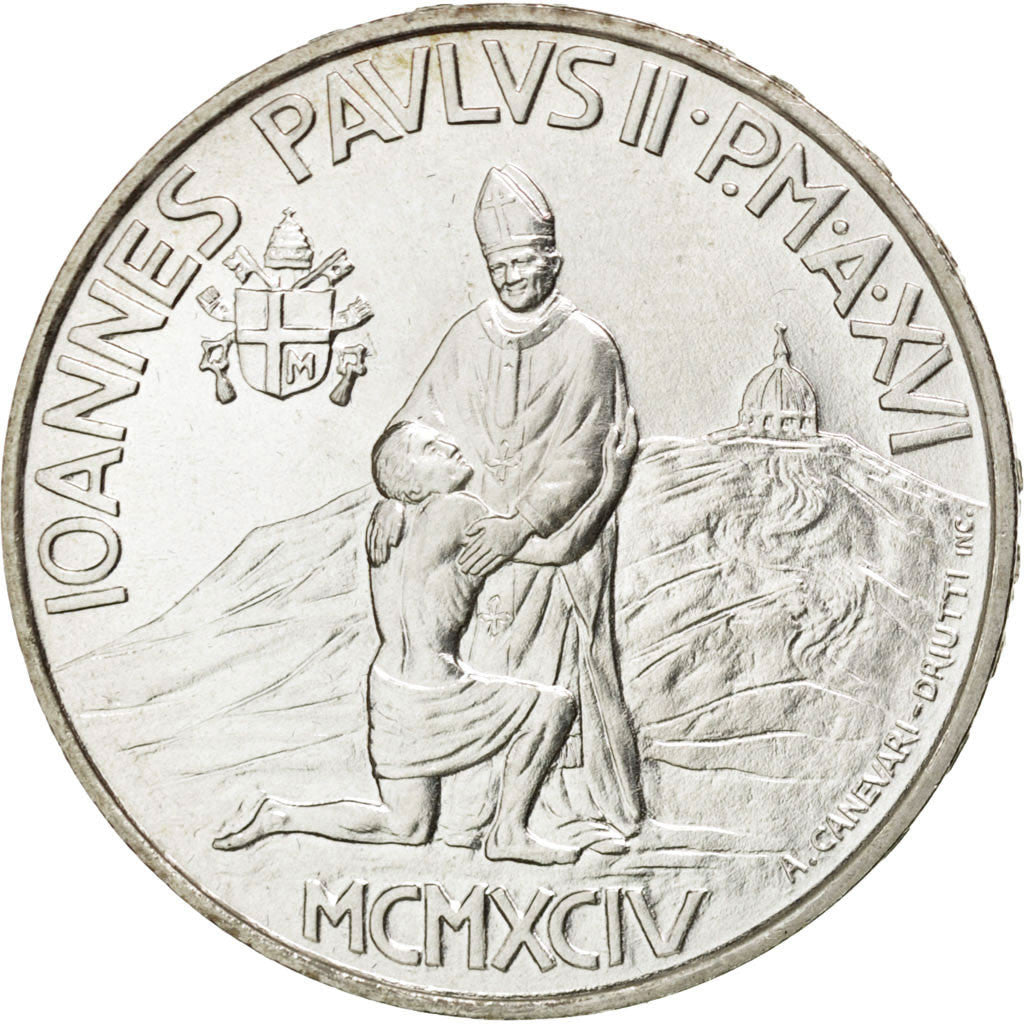 Moneta, CITTÀ DEL VATICANO, John Paul II, 1000 Lire, 1994, SPL, Argento, KM:258
