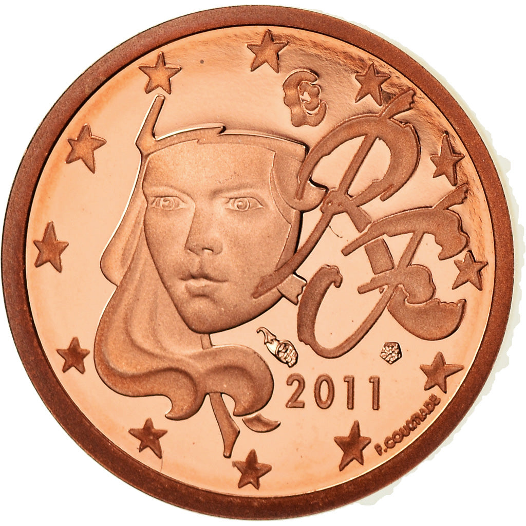 Frankrijk, Euro Cent, 2011, Proof / BE, FDC, Copper Plated Steel, Gadoury:1