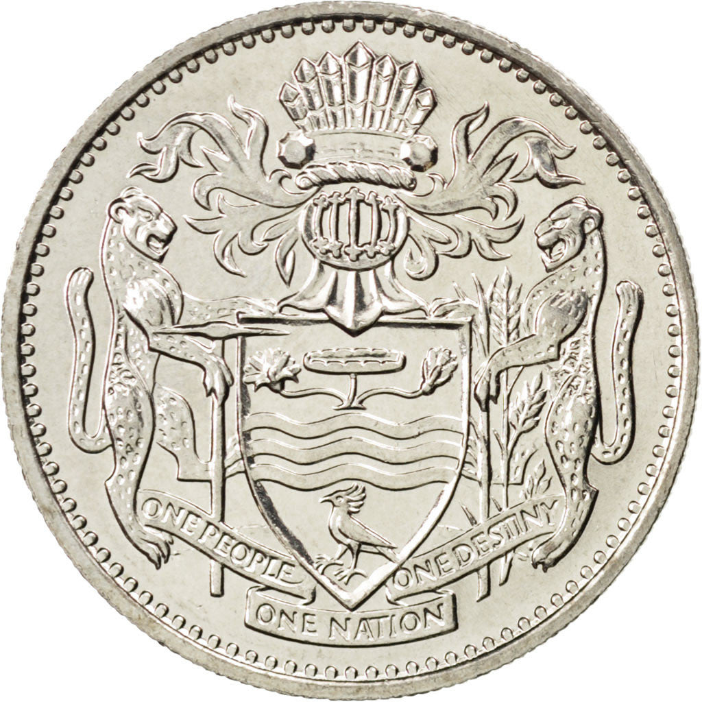 Coin, Guyana, 25 Cents, 1990, MS(63), Copper-nickel, KM:34