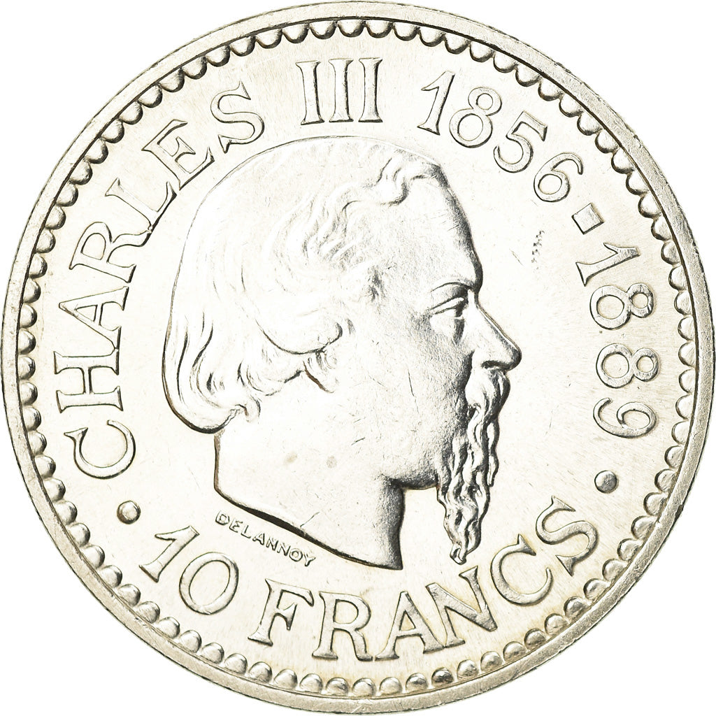 Moneta, Monaco, Rainier III, 10 Francs, 1966, SPL-, Argento, KM:146