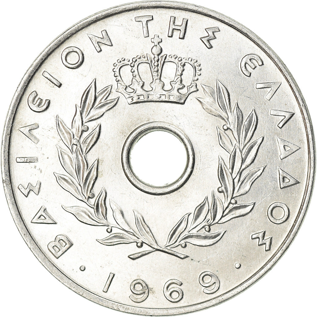 Münze, Griechenland, 20 Lepta, 1969, STGL, Aluminium, KM:79