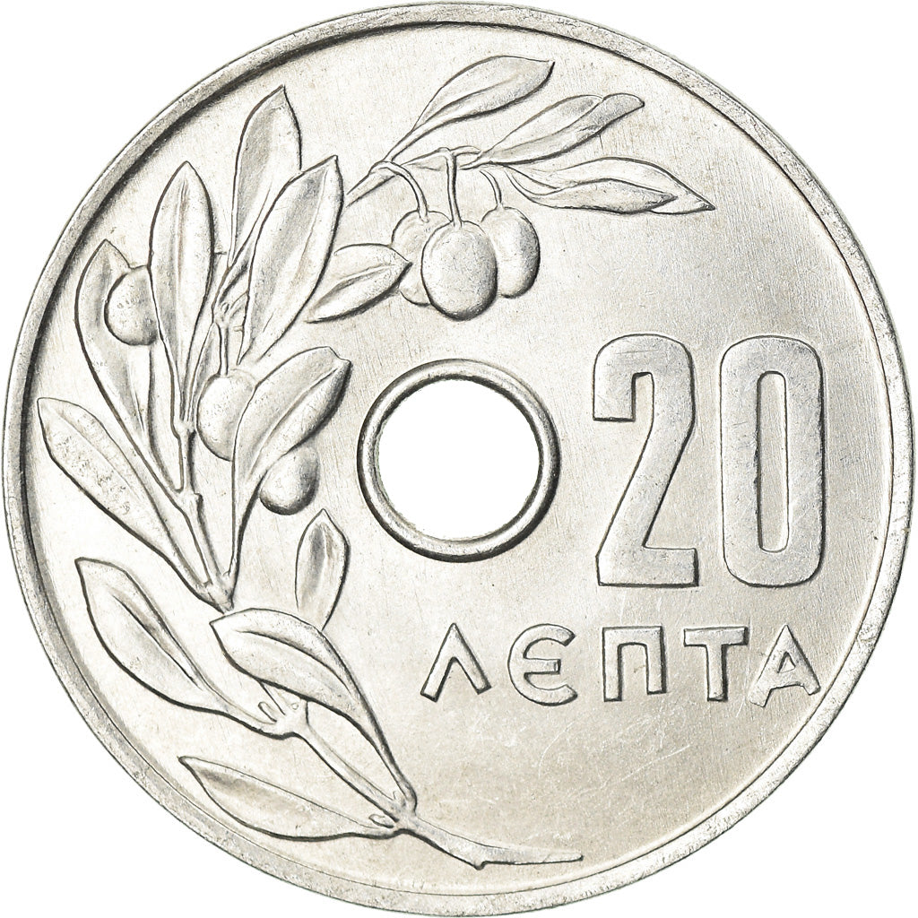Münze, Griechenland, 20 Lepta, 1969, STGL, Aluminium, KM:79