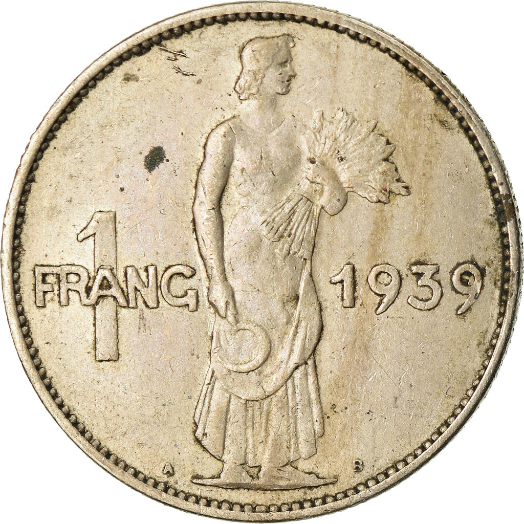 Coin, Luxembourg, Charlotte, Franc, 1939, EF(40-45), Copper-nickel, KM:44