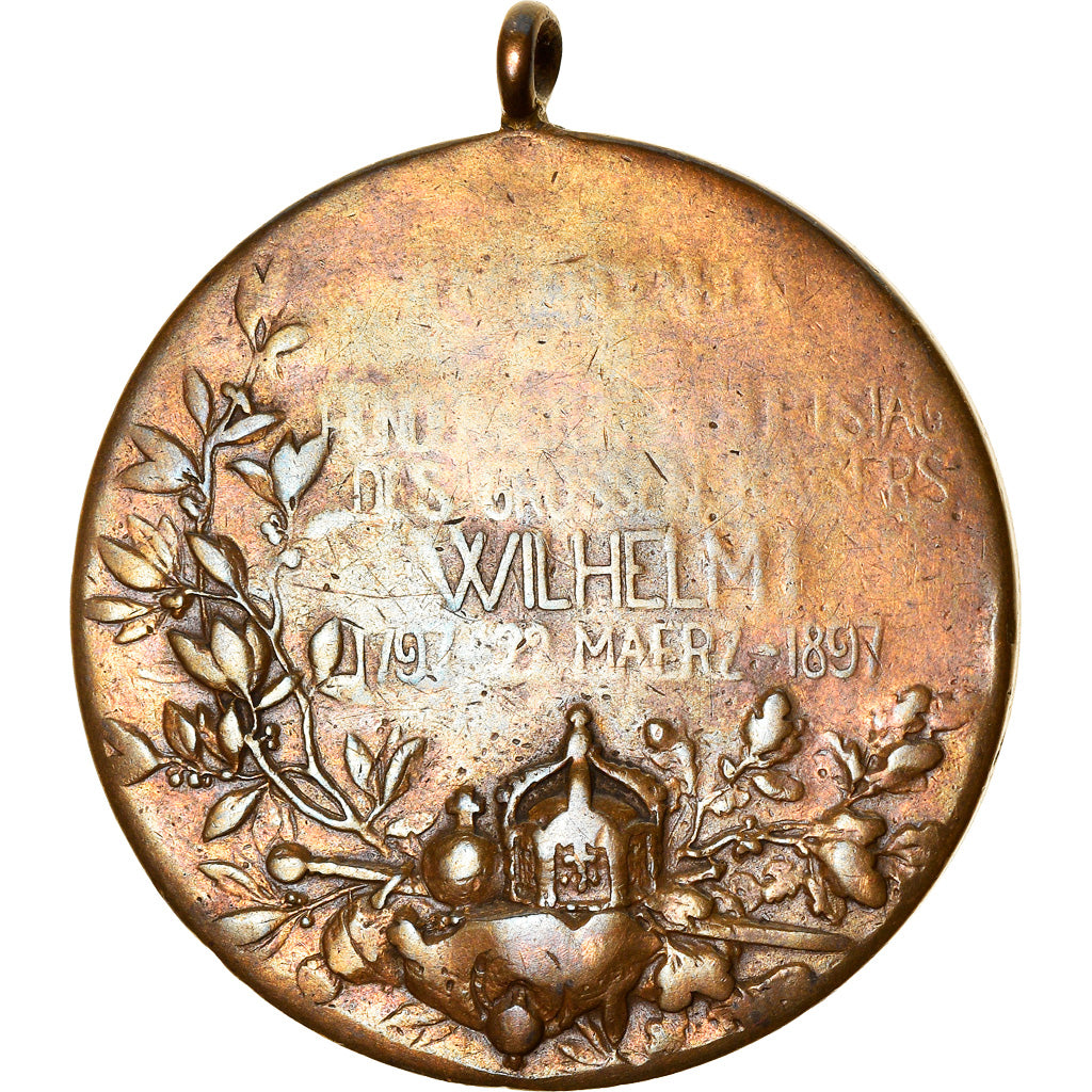 Germany, Medal, Wilhelm Ier, Koenig von Preussen, History, 1897, EF(40-45)