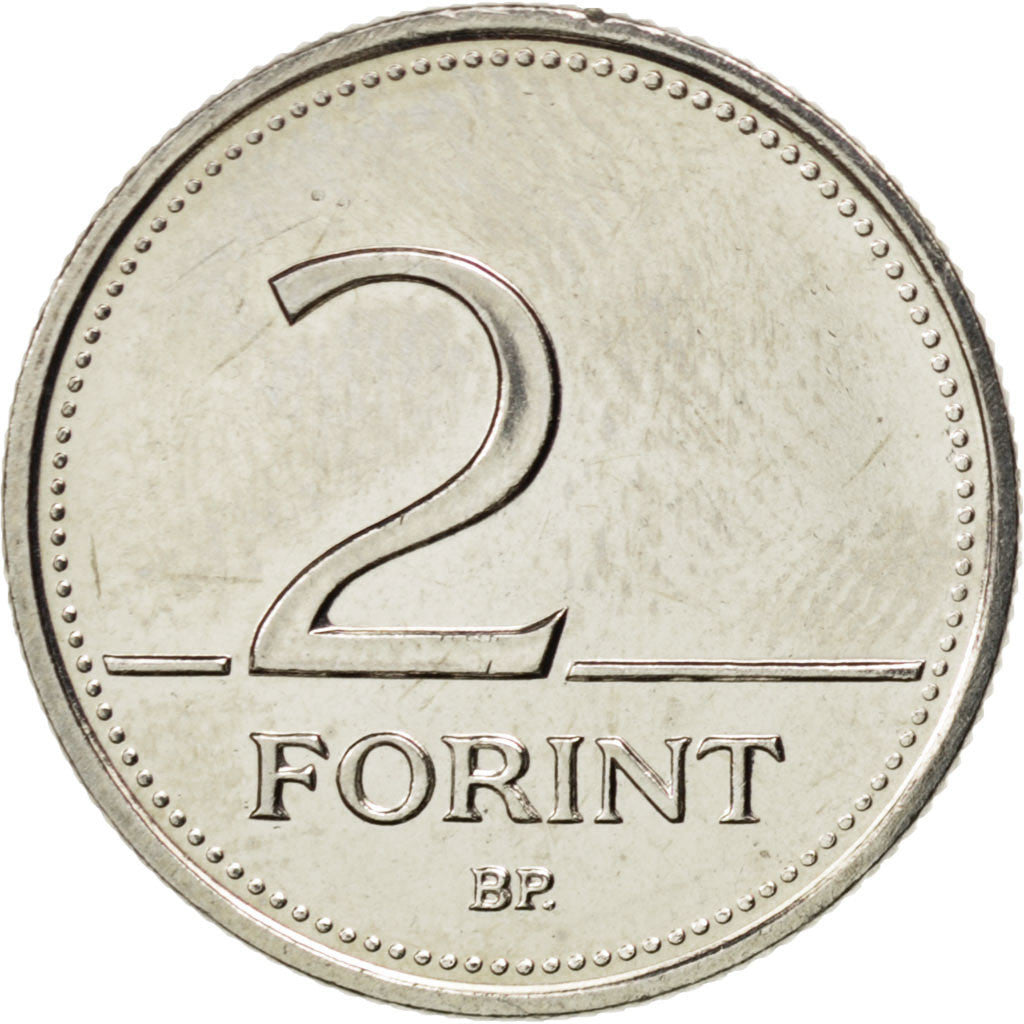 Coin, Hungary, 2 Forint, 2004, MS(63), Copper-nickel, KM:693