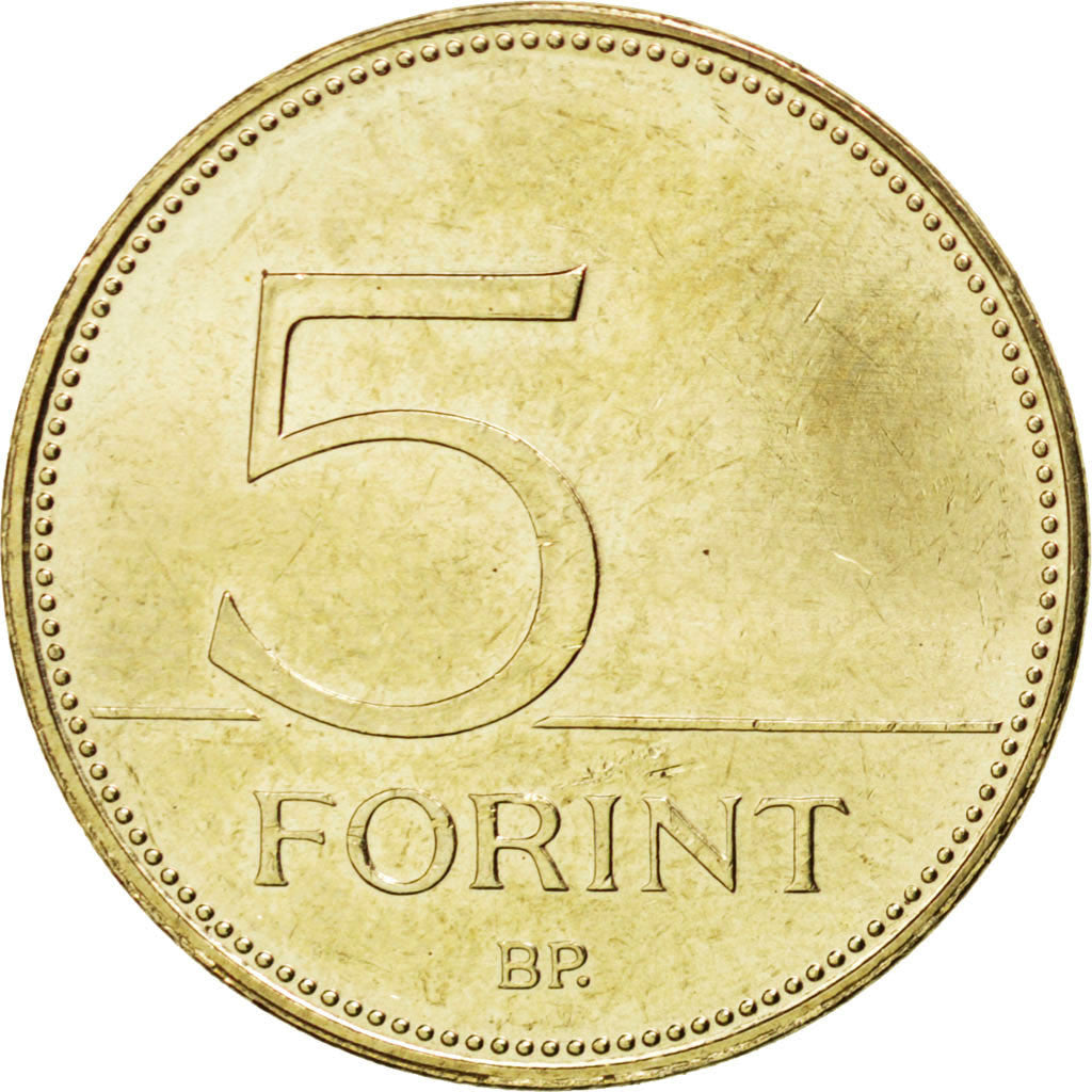Coin, Hungary, 5 Forint, 2010, MS(63), Nickel-brass, KM:694
