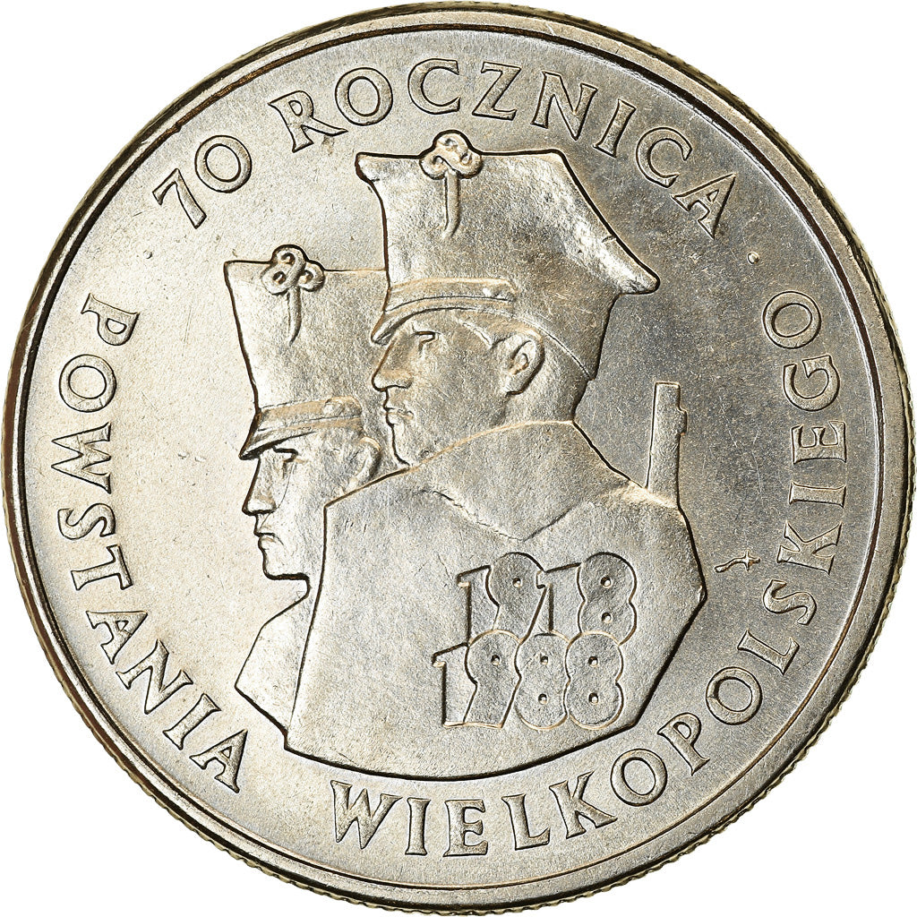 Moeda, Polónia, 100 Zlotych, 1988, Warsaw, AU(55-58), Cobre-níquel, KM:182