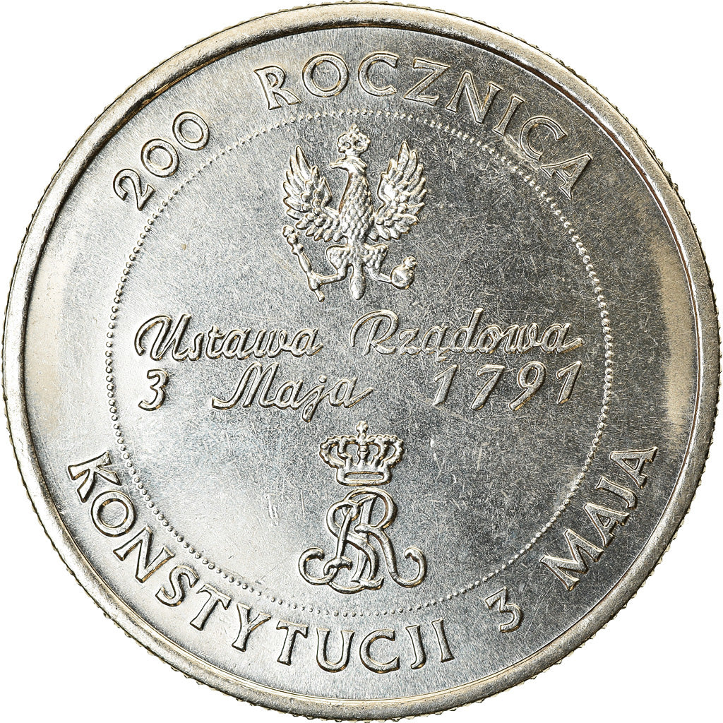 Coin, Poland, 10000 Zlotych, 1991, Warsaw, AU(55-58), Nickel plated steel