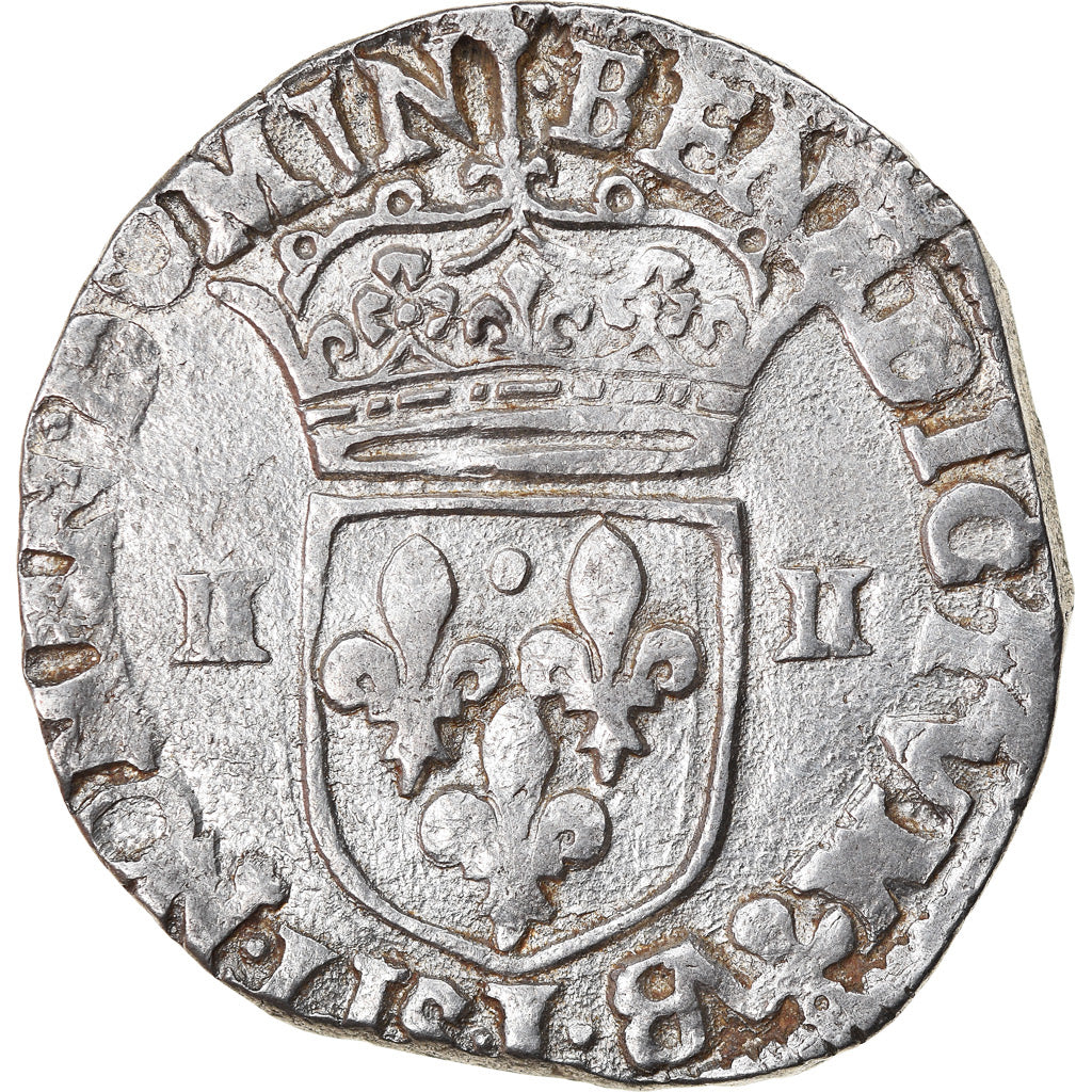 Frankreich, Louis XIII, 1/4 Ecu, 1627, Bayonne, Silber, SS, Gadoury:27