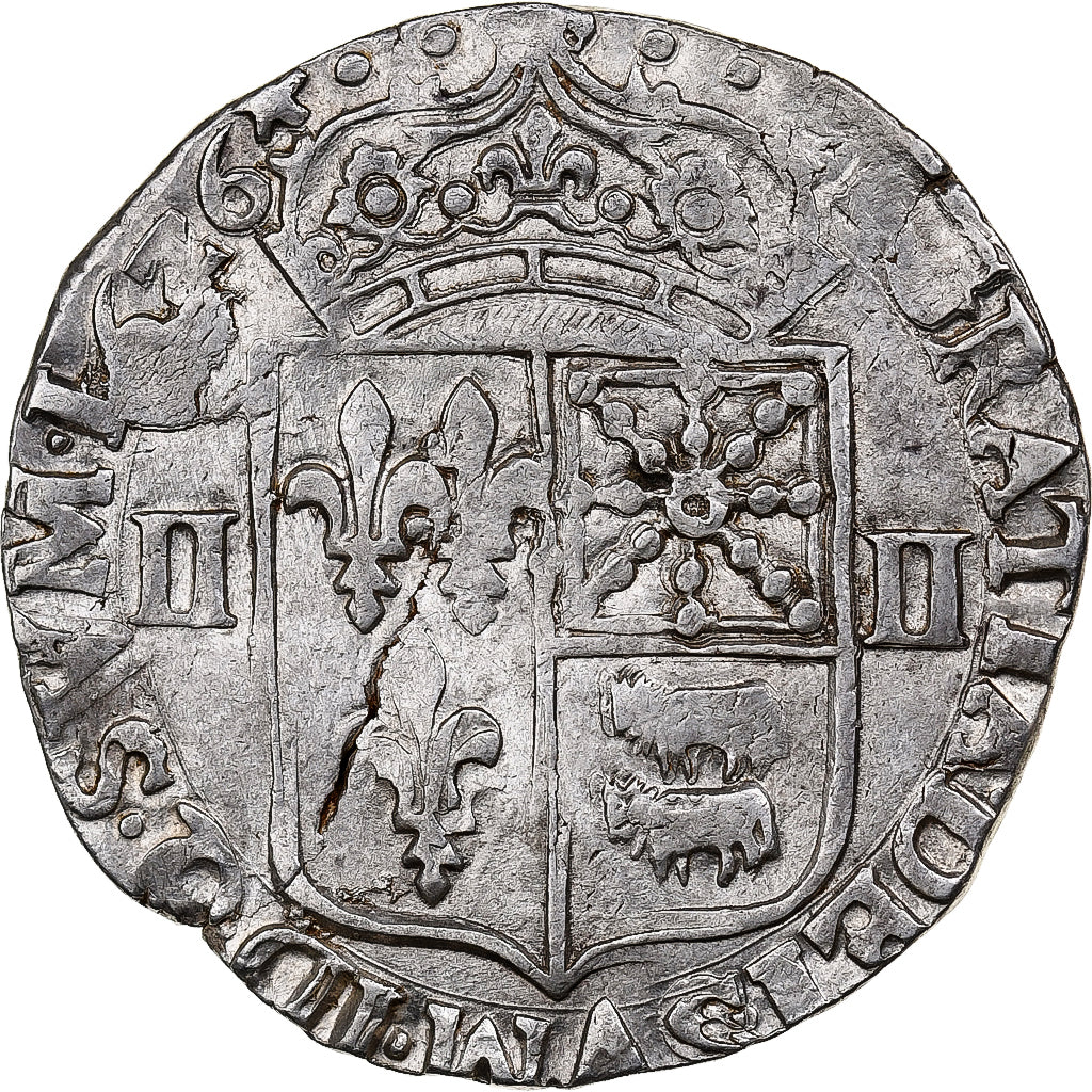 France, Louis XIII, 1/4 Ecu de Béarn, 1626, Pau, Silver, EF(40-45), Gadoury:30