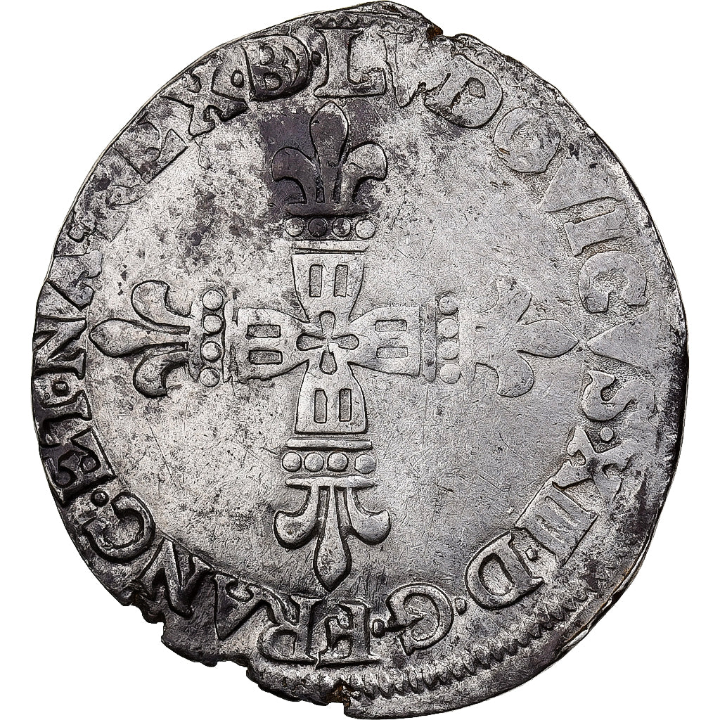Frankreich, Louis XIII, 1/4 Ecu de Béarn, 1623, Pau, Silber, S+, Gadoury:30