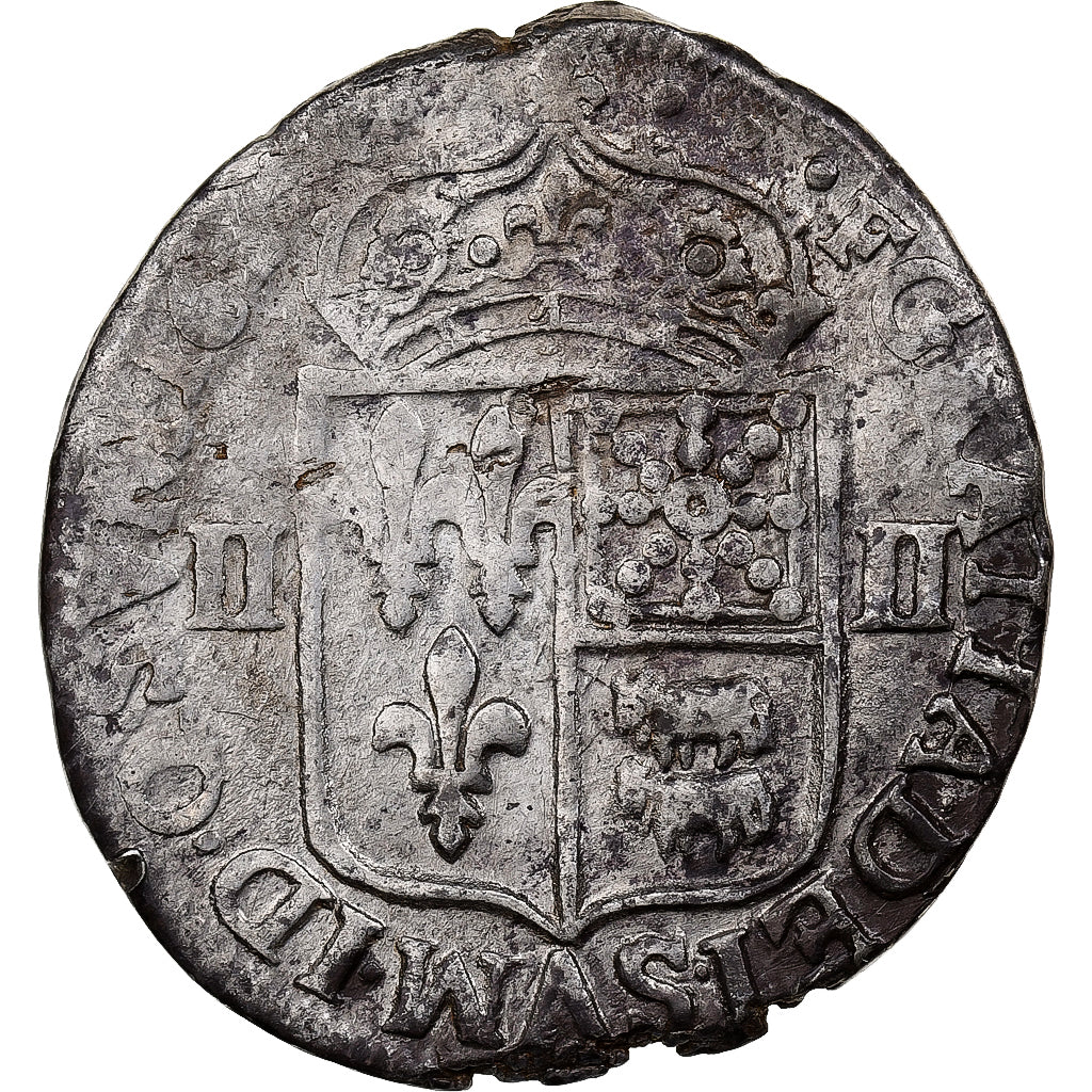Frankreich, Louis XIII, 1/4 Ecu de Béarn, 1623, Pau, Silber, S+, Gadoury:30