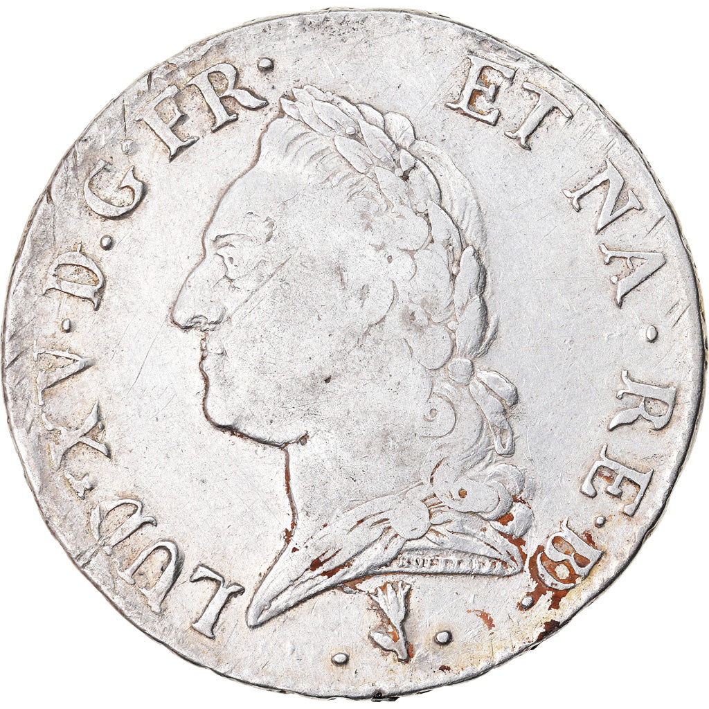 Coin, France, Louis XV, Écu de Béarn à la vieille tête, 1772, Pau, VF(30-35)