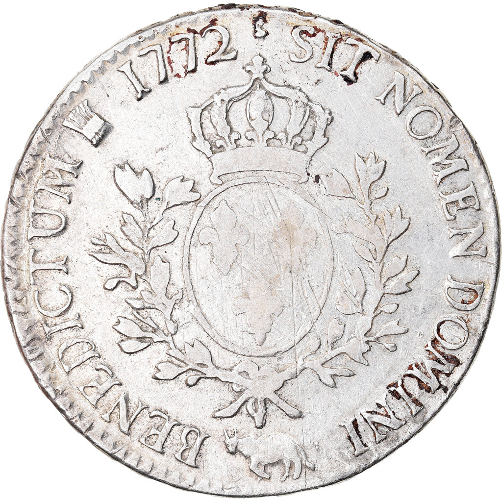 Coin, France, Louis XV, Écu de Béarn à la vieille tête, 1772, Pau, VF(30-35)