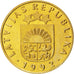 Coin, Latvia, 20 Santimu, 1992, MS(63), Nickel-brass, KM:22.1
