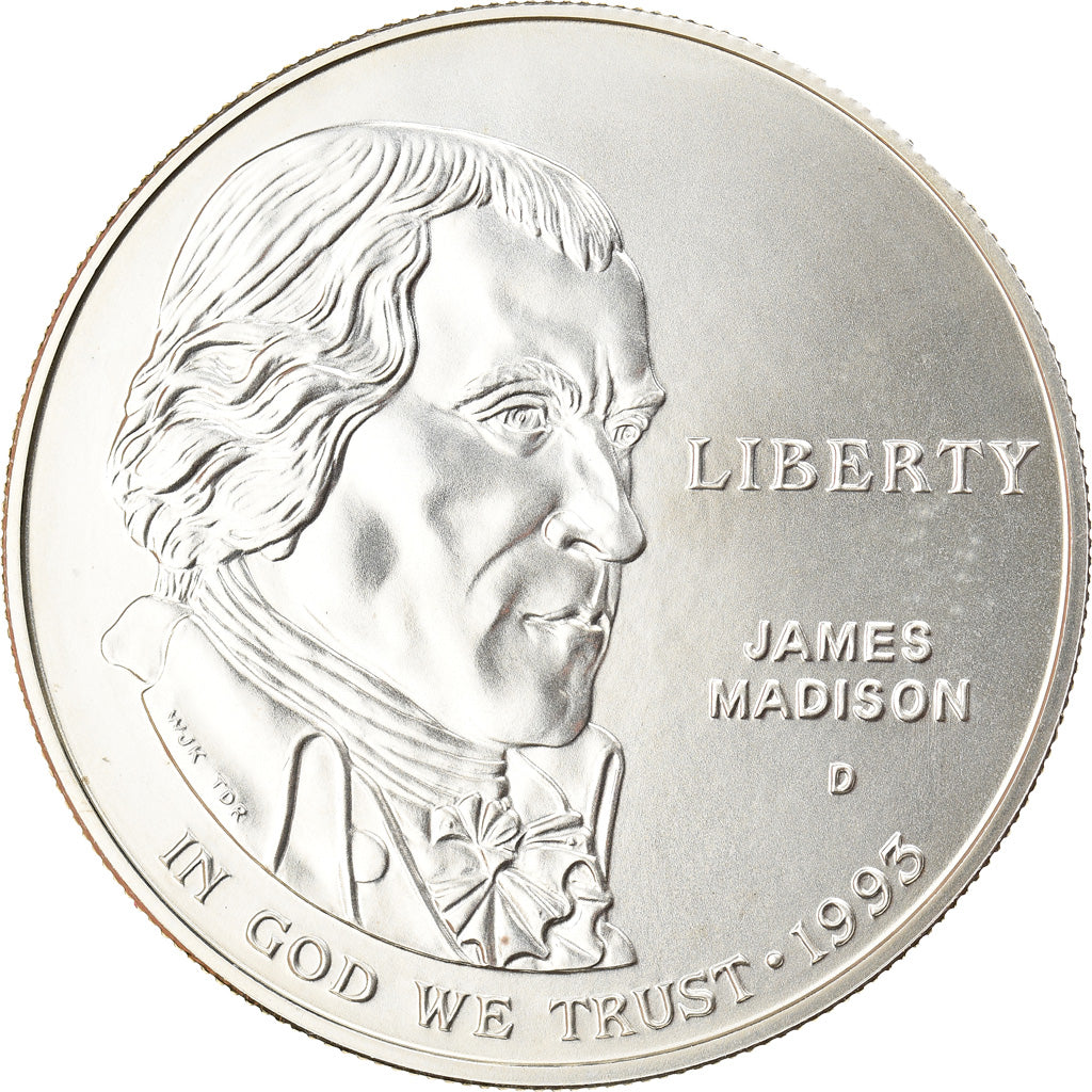 Coin, United States, Dollar, 1993, U.S. Mint, Denver, MS(65-70), Silver, KM:241