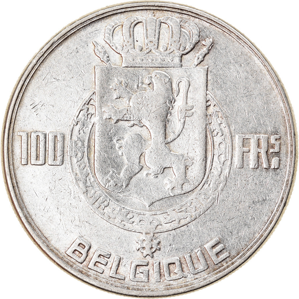 Coin, Belgium, 100 Francs, 100 Frank, 1950, AU(50-53), Silver, KM:138.1