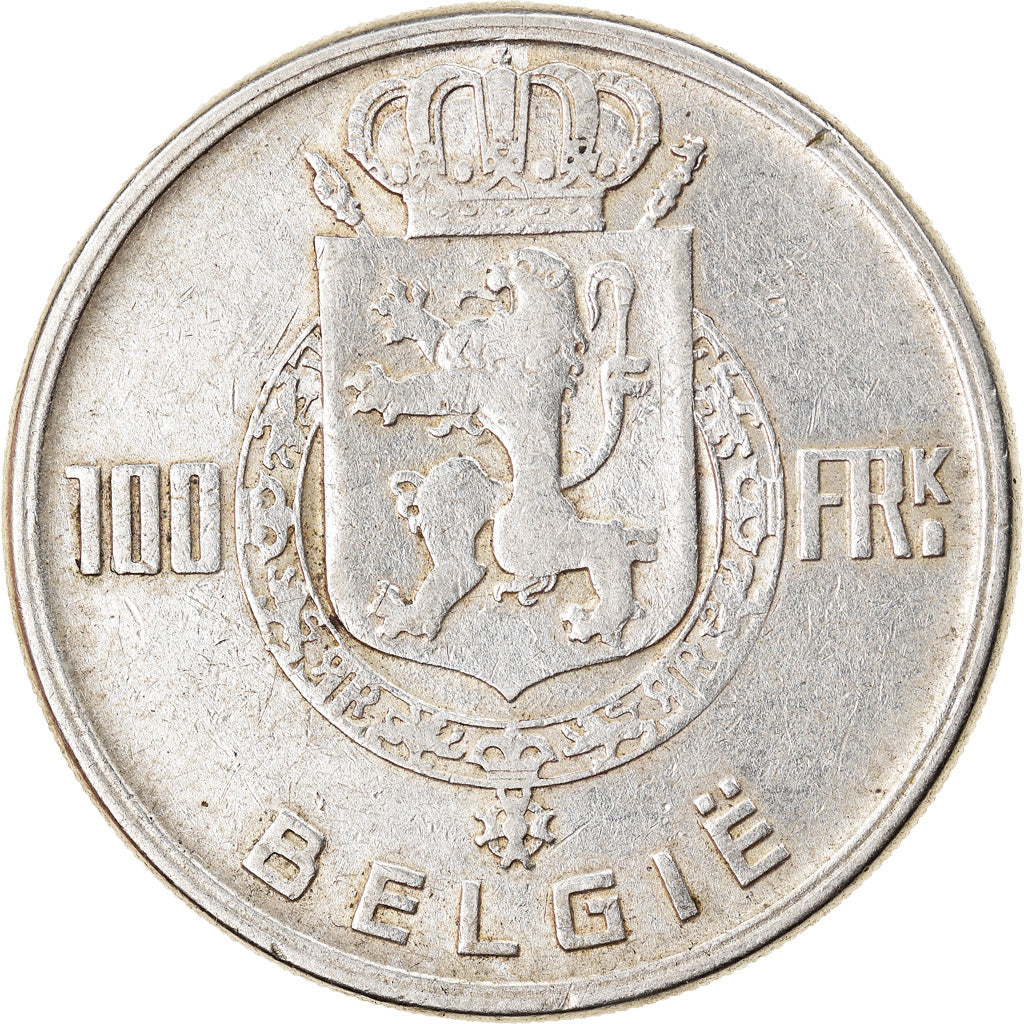 Coin, Belgium, 100 Francs, 100 Frank, 1951, EF(40-45), Silver, KM:139.1