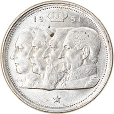 Coin, Belgium, 100 Francs, 100 Frank, 1951, EF(40-45), Silver, KM:139.1