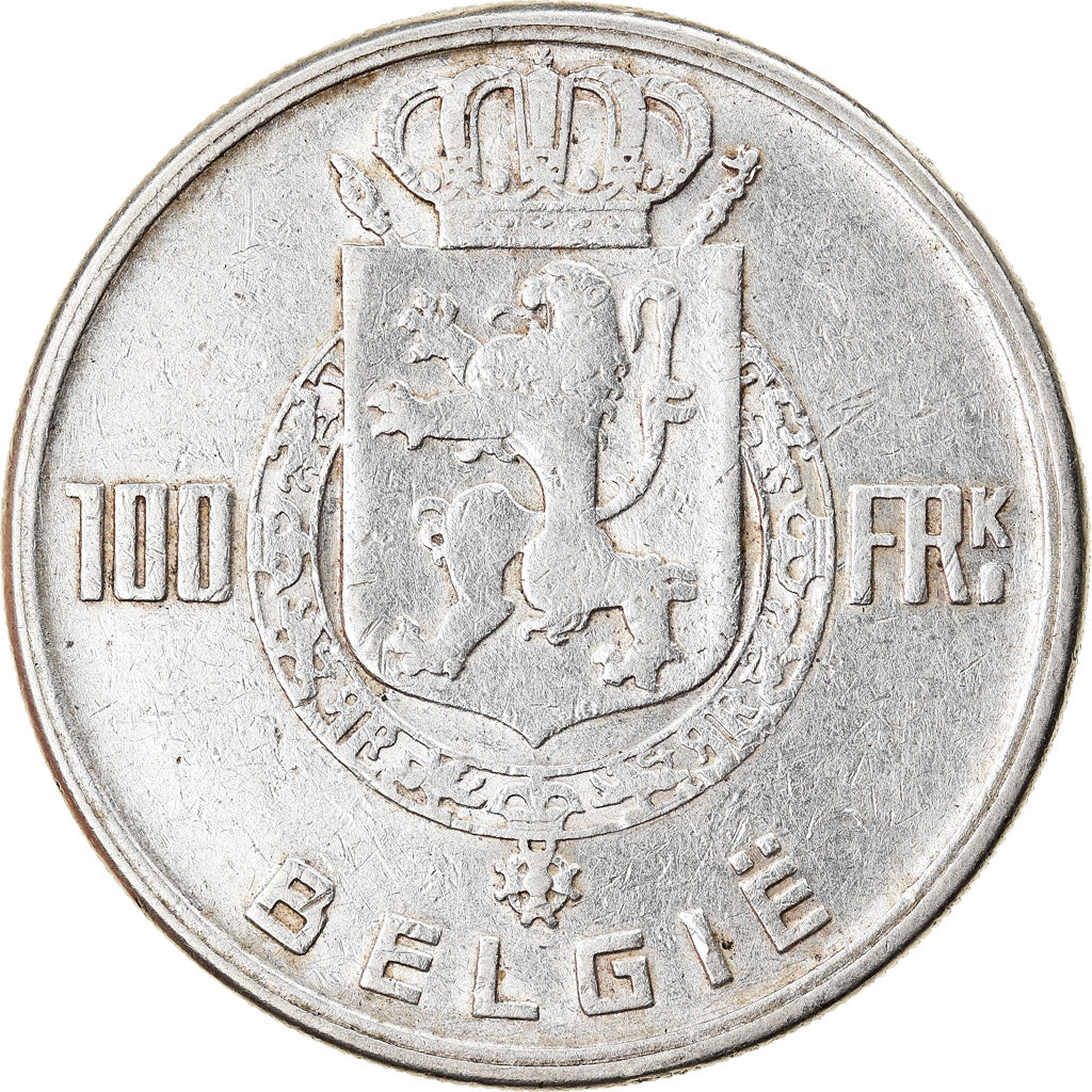 Coin, Belgium, 100 Francs, 100 Frank, 1949, EF(40-45), Silver, KM:139.1
