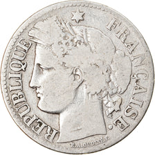 Coin, France, Cérès, 2 Francs, 1871, Paris, VF(20-25), Silver, KM:817.1