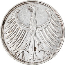 Coin, GERMANY - FEDERAL REPUBLIC, 5 Mark, 1965, Stuttgart, EF(40-45), Silver