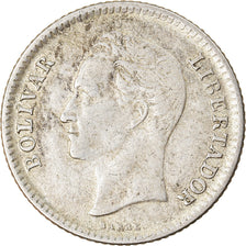Coin, Venezuela, 25 Centimos, 1954, Philadelphia, EF(40-45), Silver, KM:35
