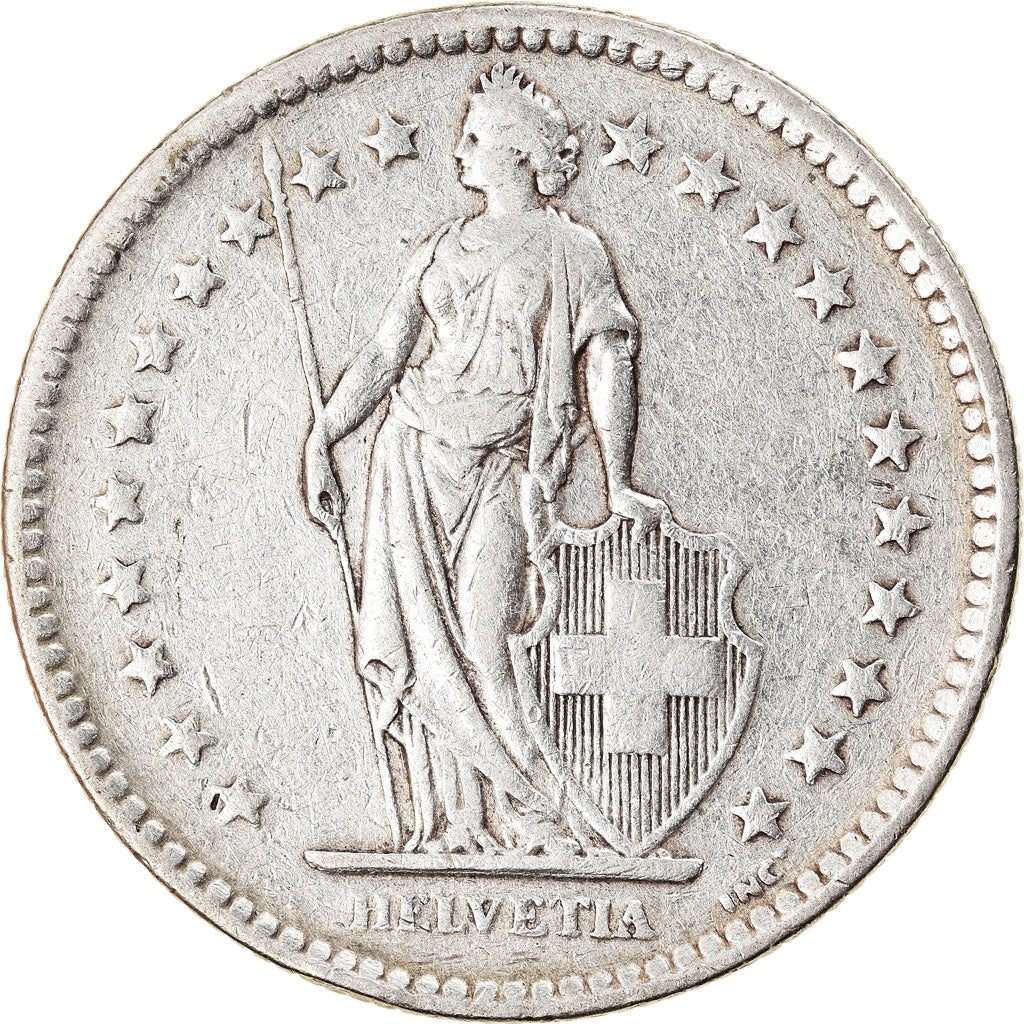 Coin, Switzerland, 2 Francs, 1944, Bern, EF(40-45), Silver, KM:21