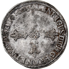 Francia, Henri IV, 1/4 Ecu, 1603, Toulouse, Plata, BC+, Gadoury:597