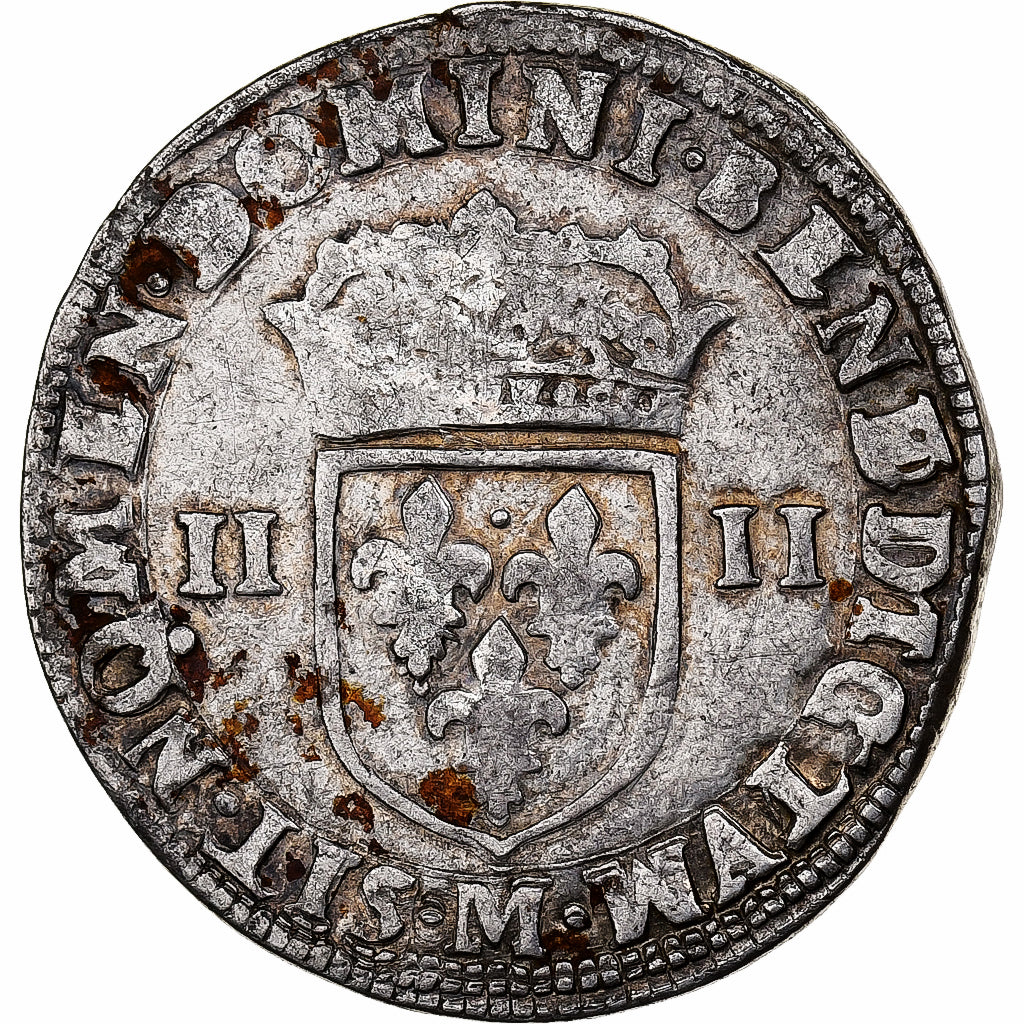 Francia, Henri IV, 1/4 Ecu, 1603, Toulouse, Plata, BC+, Gadoury:597