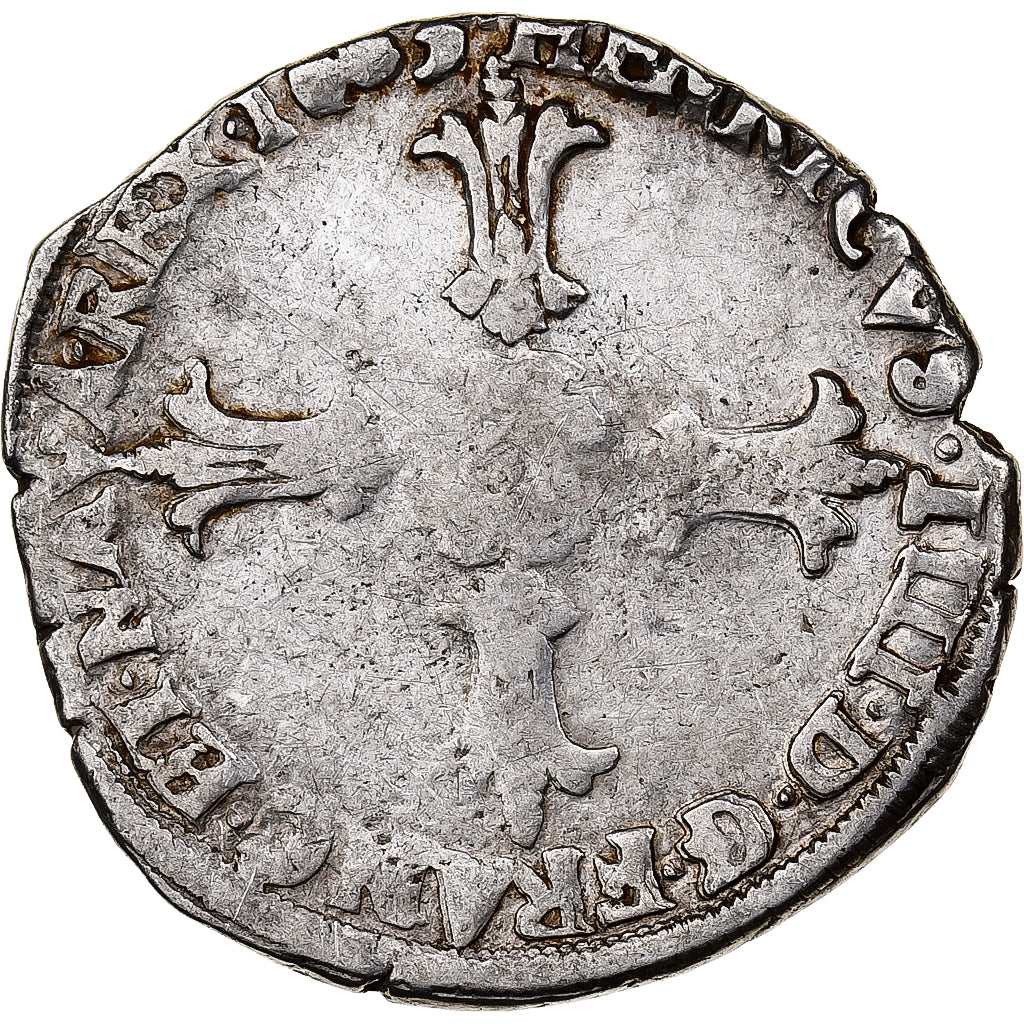France, Henri IV, 1/4 Ecu, 1603, Montpellier, Silver, VF(20-25), Gadoury:597