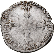 France, Henri IV, 1/4 Ecu, 1603, Montpellier, Silver, VF(20-25), Gadoury:597