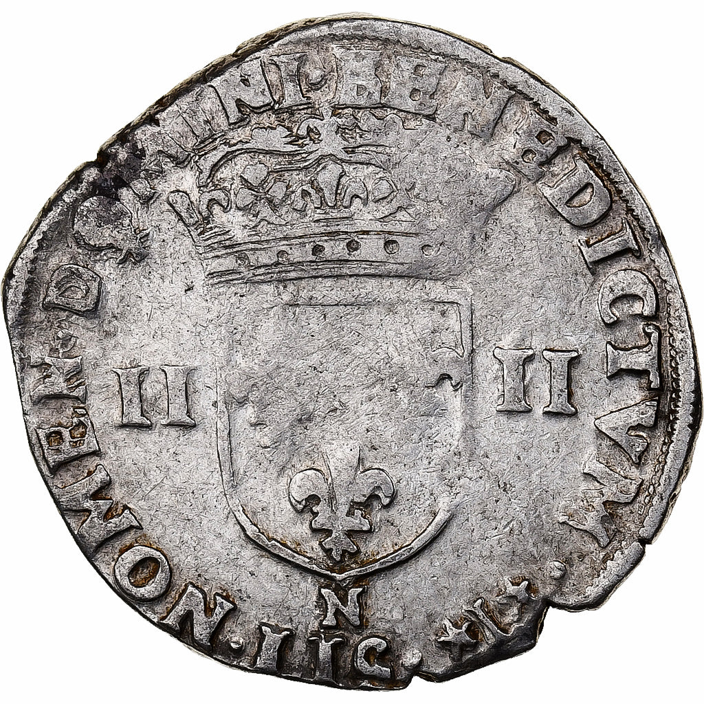 France, Henri IV, 1/4 Ecu, 1603, Montpellier, Silver, VF(20-25), Gadoury:597