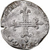 Francia, Henri IV, 1/4 Écu de Navarre, 1604, Saint-Palais, Plata, BC+