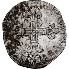France, Henri IV, 1/4 Écu de Navarre, 1605, Saint-Palais, Argent, TB+