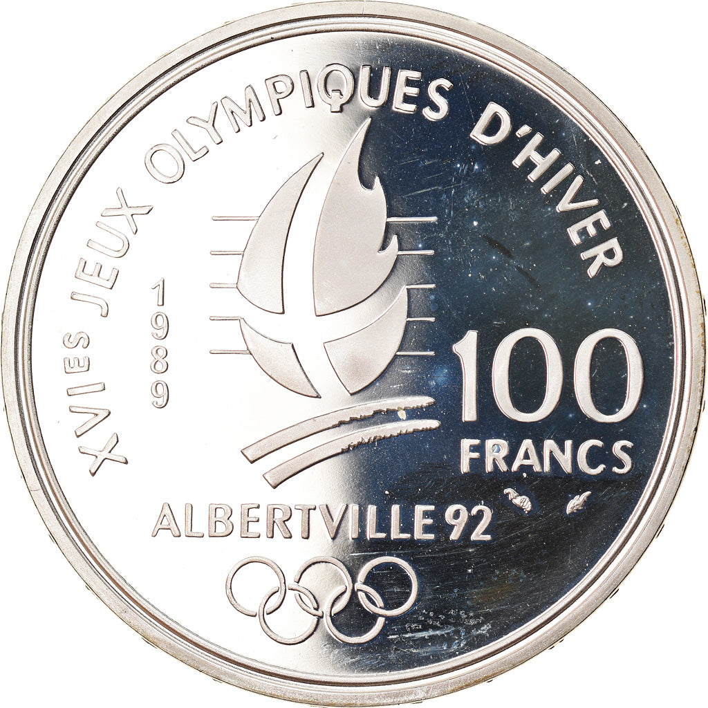 Moeda, França, 100 Francs, 1989, Proof, MS(65-70), Prata, KM:971, Gadoury:C1