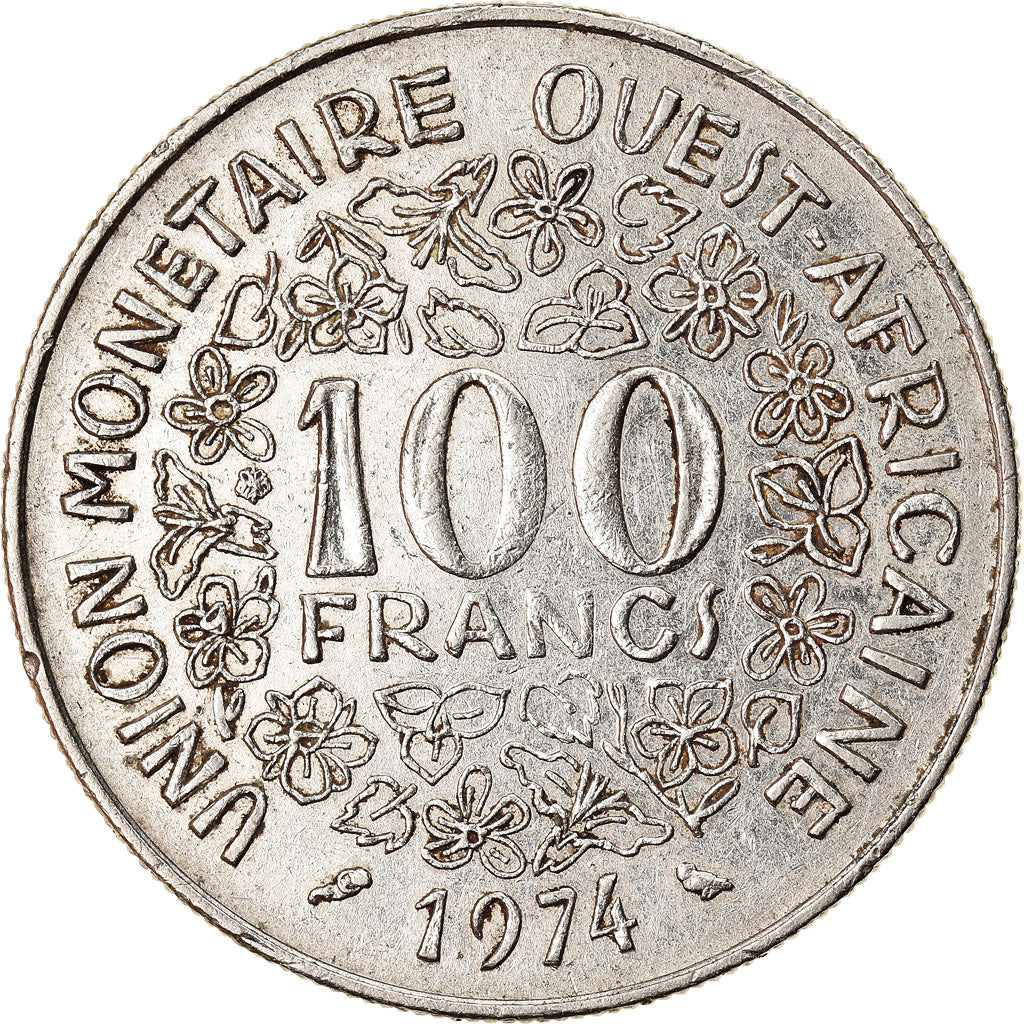 Munten, West Afrikaanse Staten, 100 Francs, 1974, ZF+, Nickel, KM:4