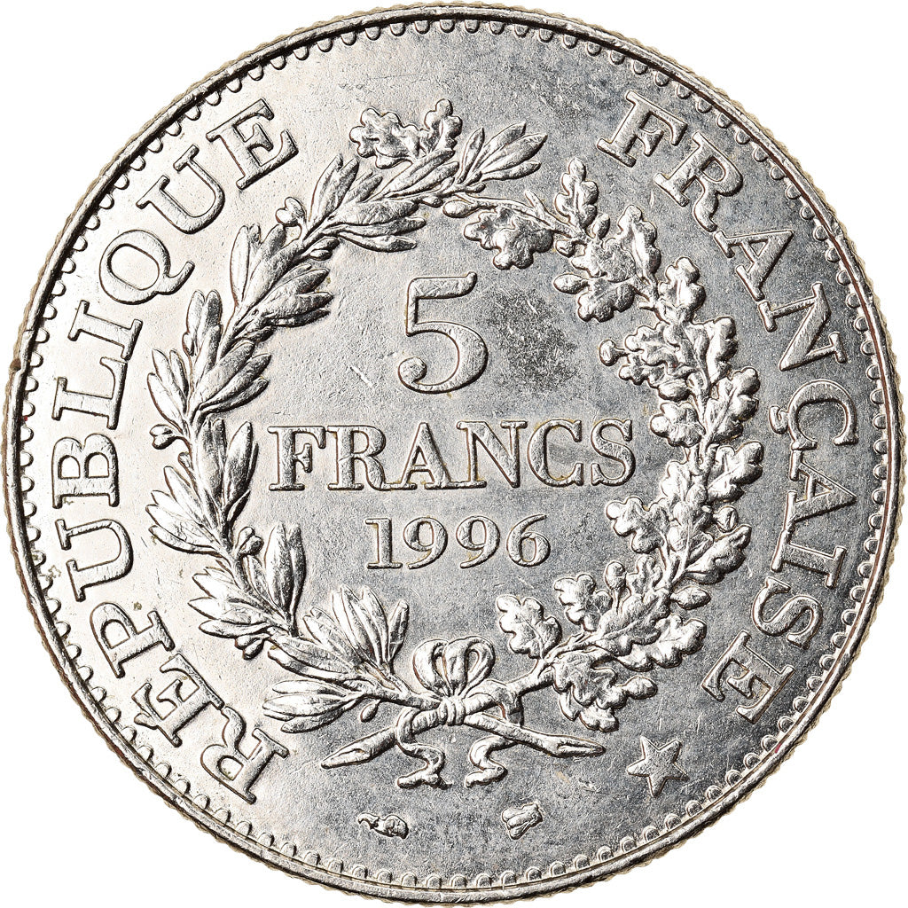 Coin, France, Hercule, 5 Francs, 1996, Paris, MS(60-62), Nickel, KM:1155