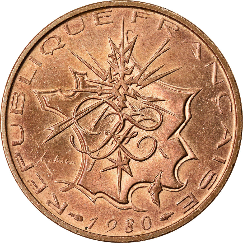 Münze, Frankreich, Mathieu, 10 Francs, 1980, VZ+, Nickel-brass, KM:940