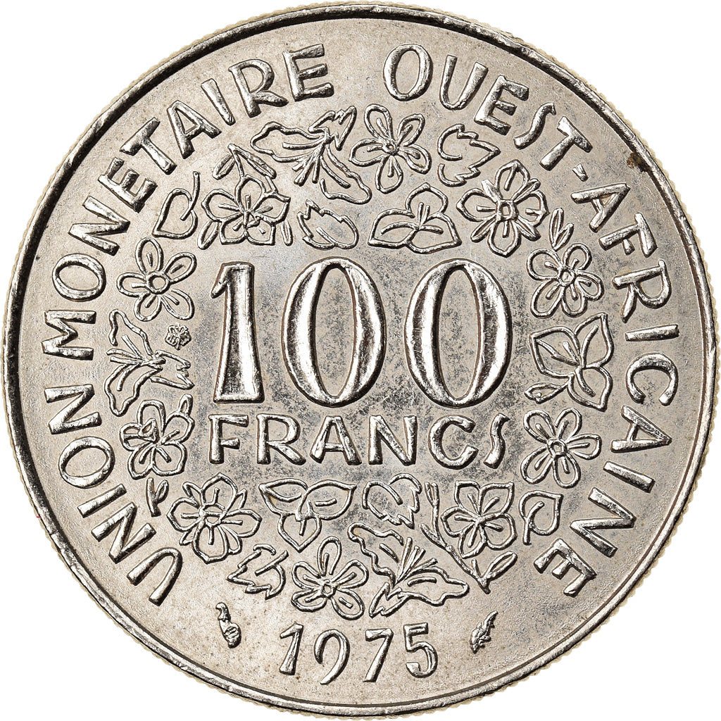 Moneta, Stati dell'Africa occidentale, 100 Francs, 1975, SPL-, Nichel, KM:4